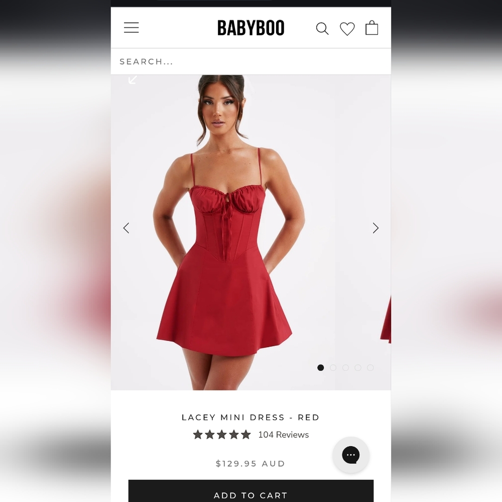 Baby Boo Red Dress XL